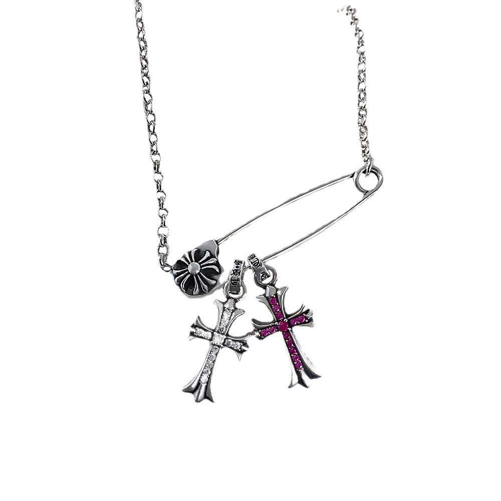 Lock Cross Choker Necklace