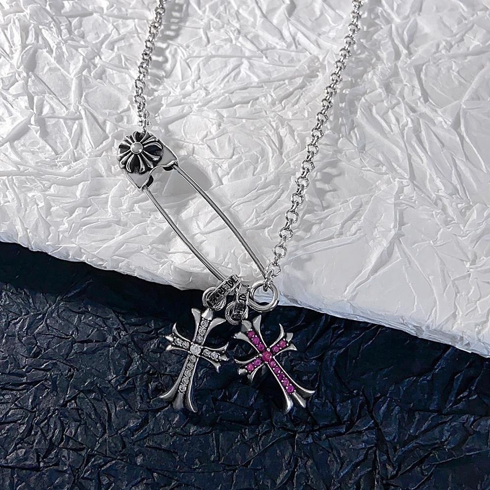 Lock Cross Choker Necklace