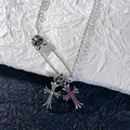Lock Cross Choker Necklace