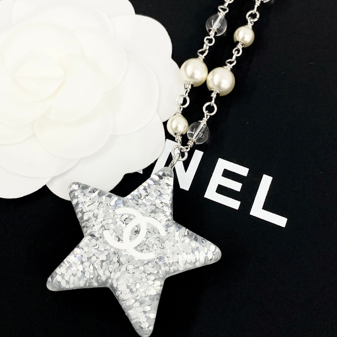 CHANEL Pearl Crystal Necklace
