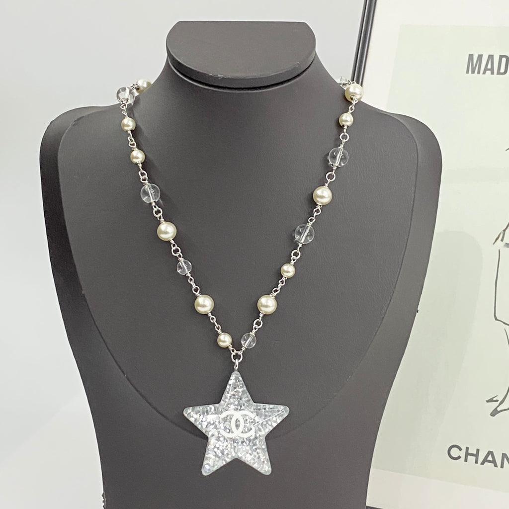 CHANEL Pearl Crystal Necklace