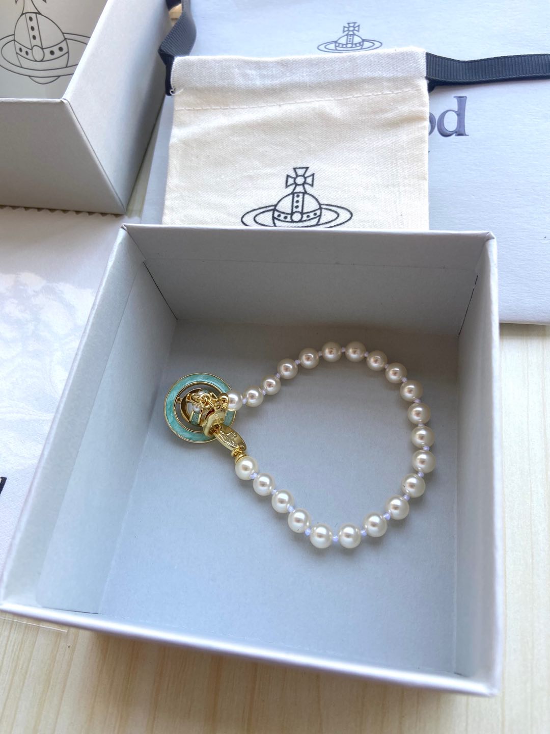 Vivienne Westwood Pearl Planet Bracelet