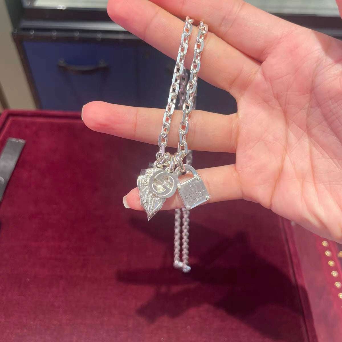 GUCCI 925 Sterling Silver Necklace