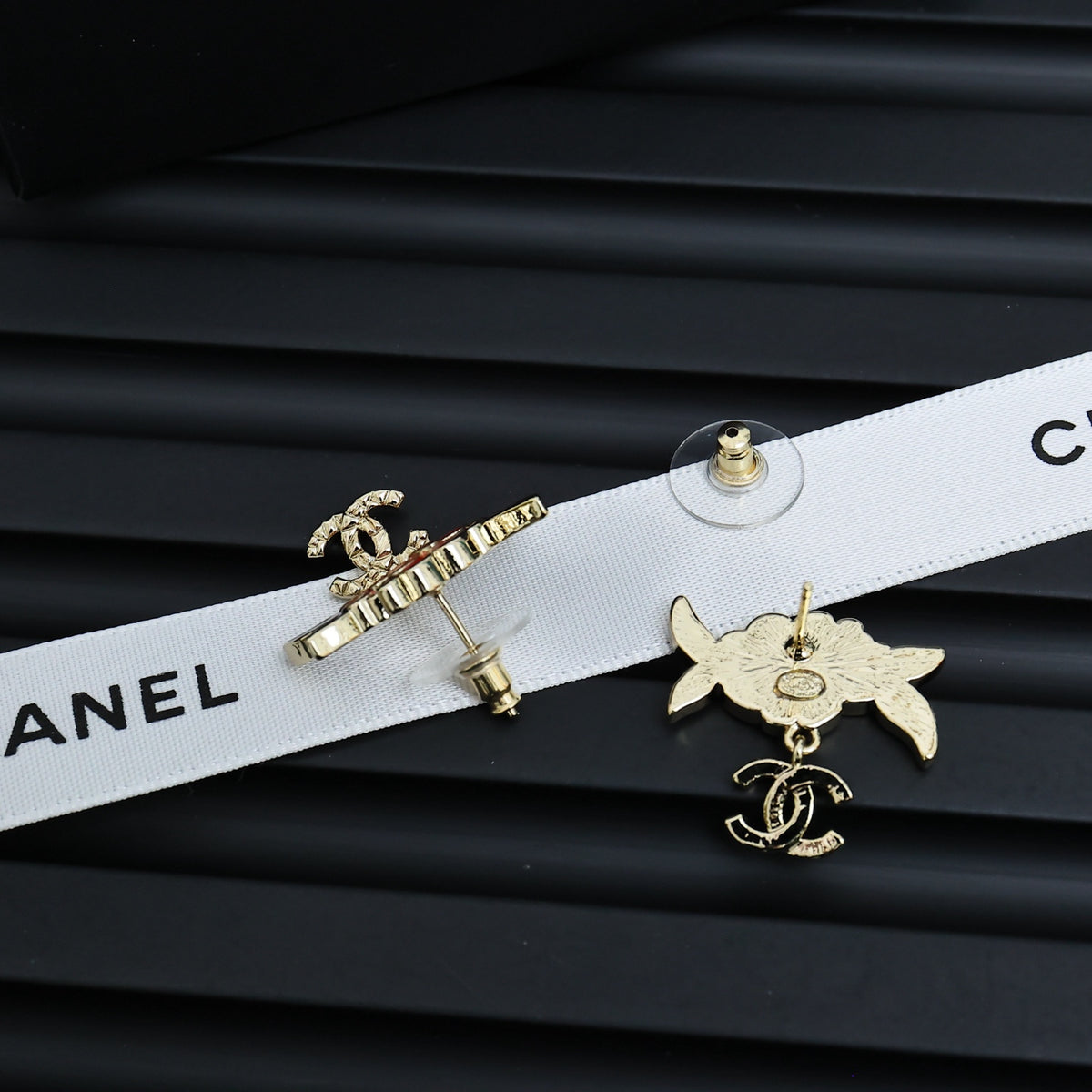 CHANEL Enamel Double-C Earrings