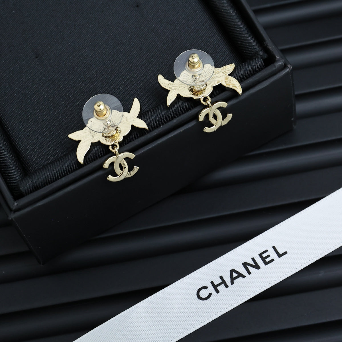 CHANEL Enamel Double-C Earrings