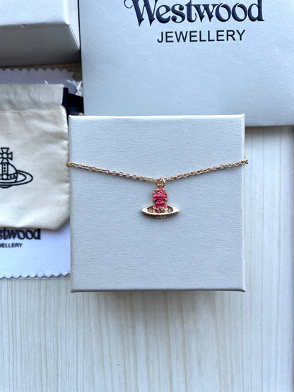 Vivienne Westwood "Planet" Full-Rhinestone Clavicle Necklace