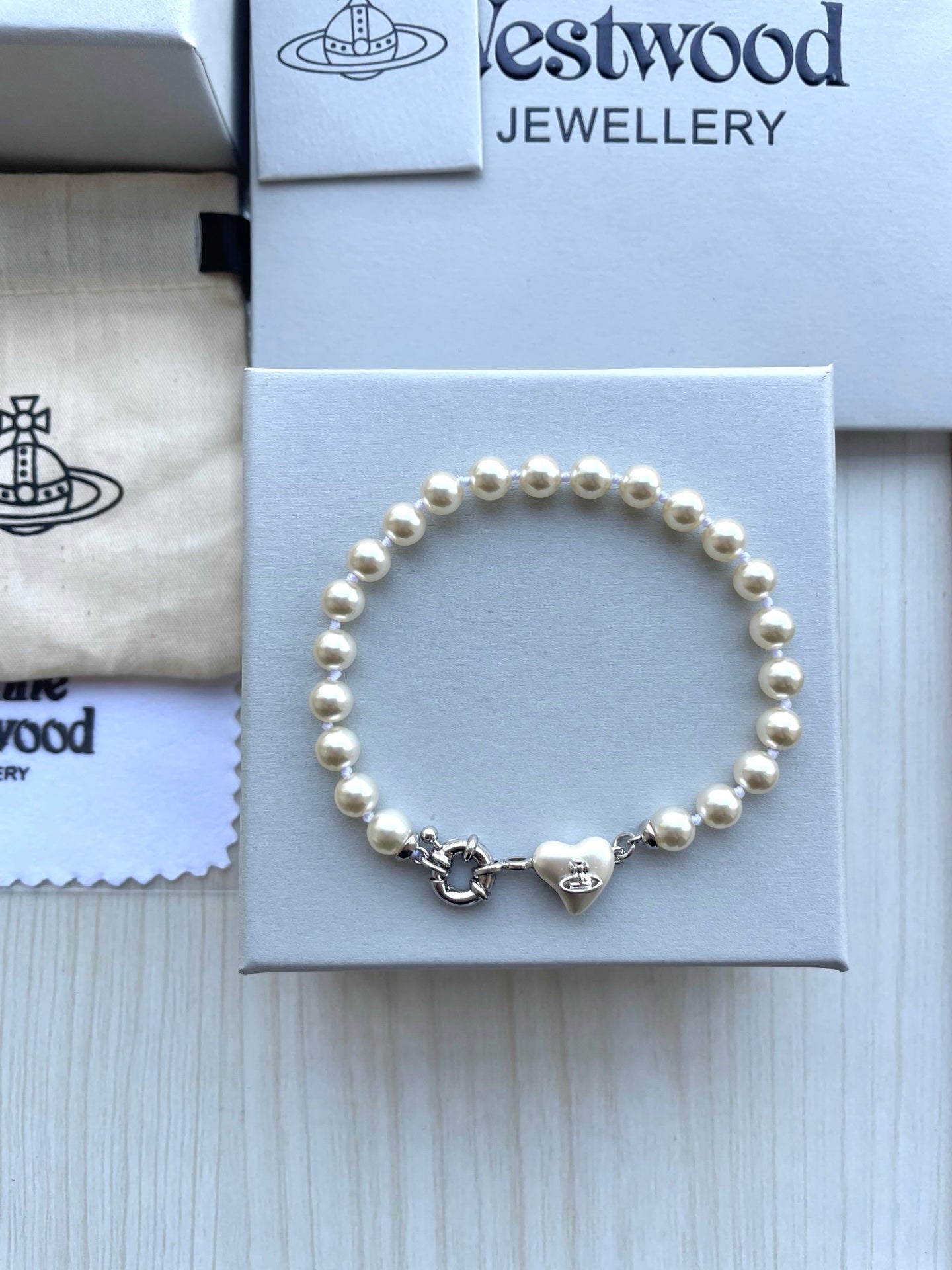 Vivienne Westwood Heart & Pearl Bracelet