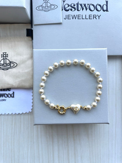 Vivienne Westwood Heart & Pearl Bracelet