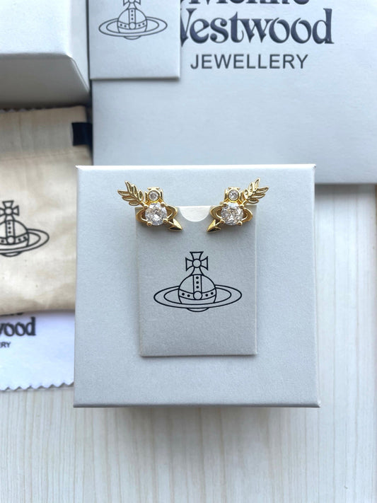 Vivienne Westwood Arrow Through the Heart" Stud Earrings