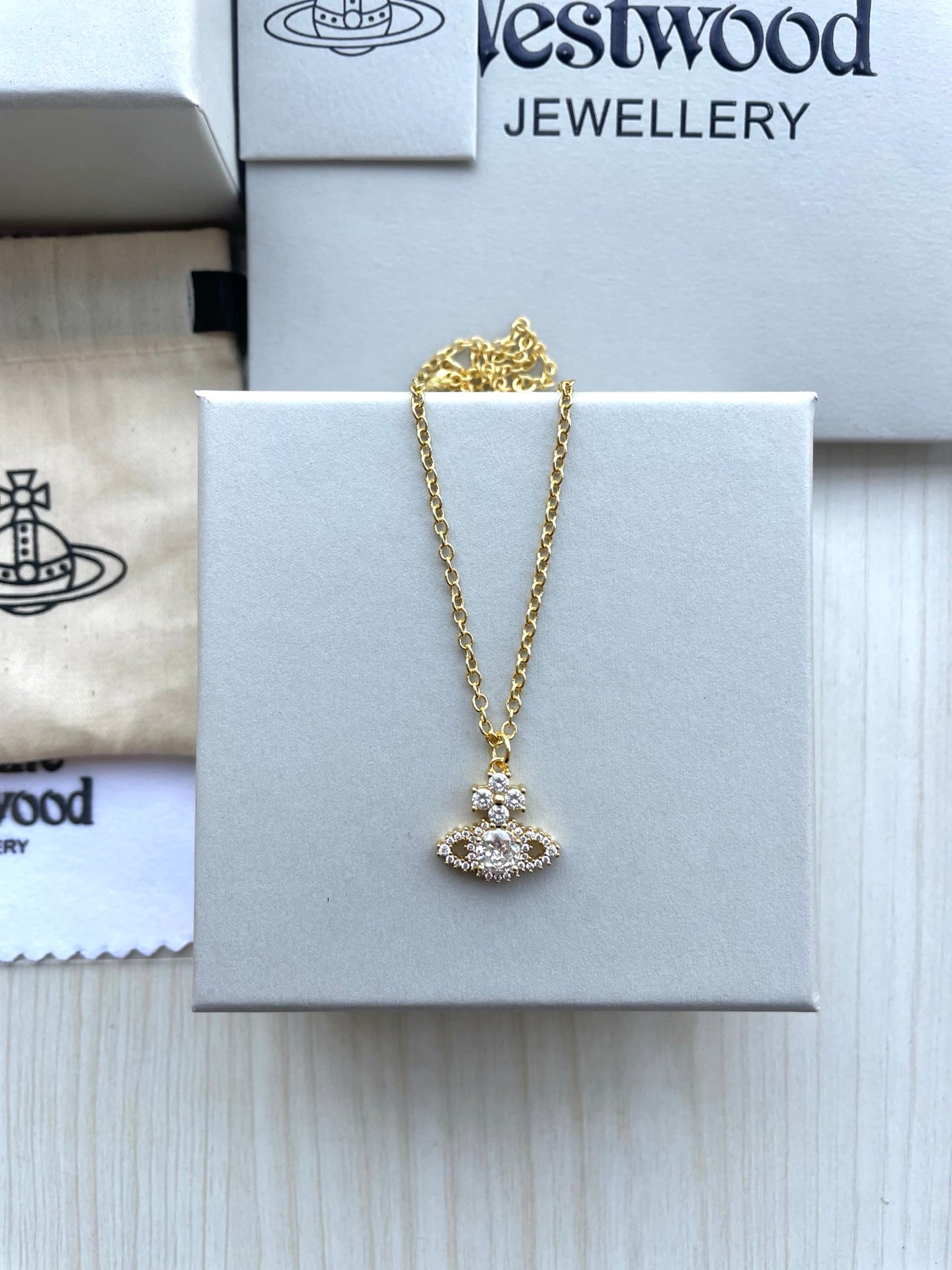 Vivienne Westwood Full-Crystal Collar Necklace
