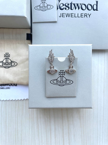 Vivienne Westwood Full-Rhinestone Earrings