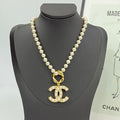 CHANEL Pearl Double-C Vintage Pendant Necklace