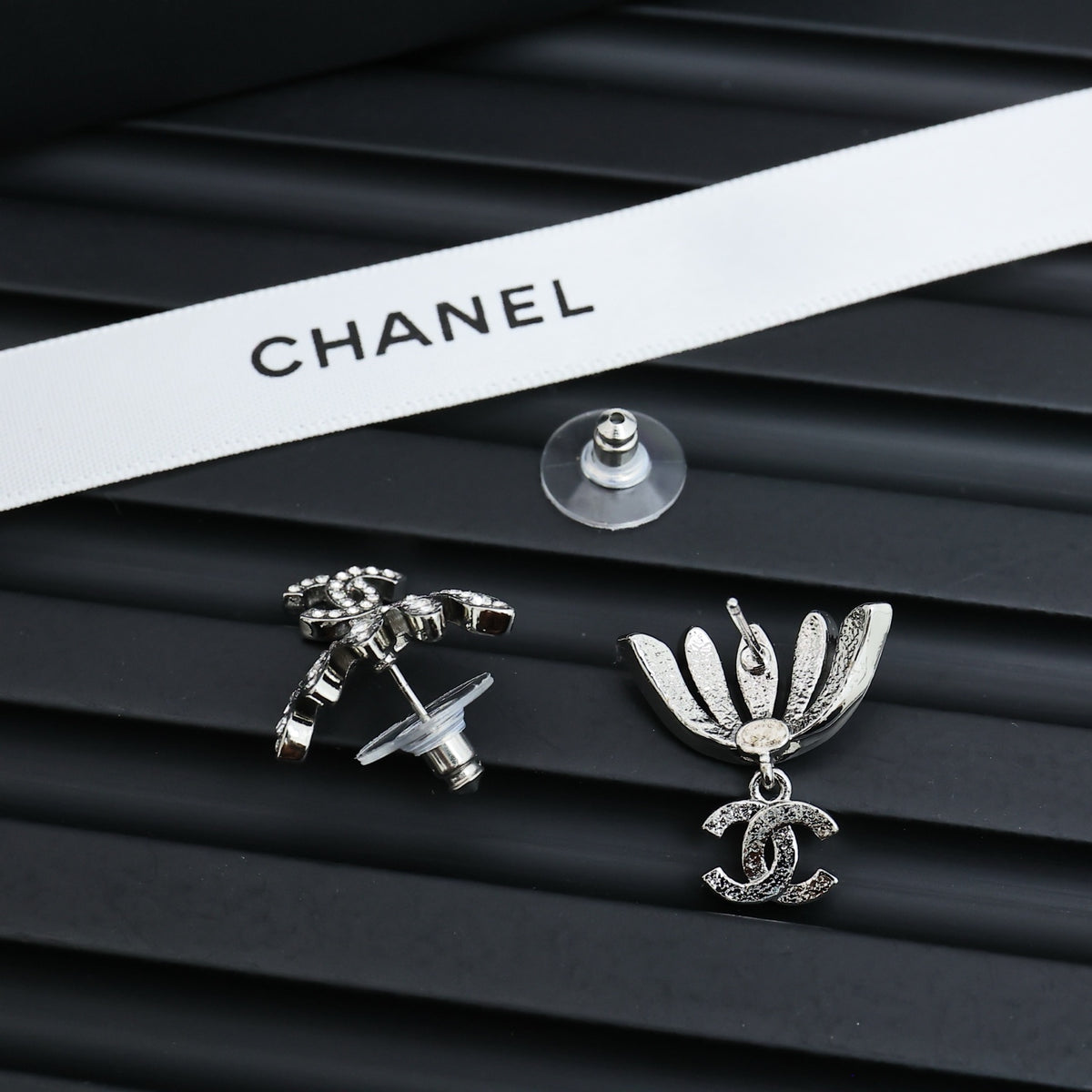 CHANEL Crystal Earrings