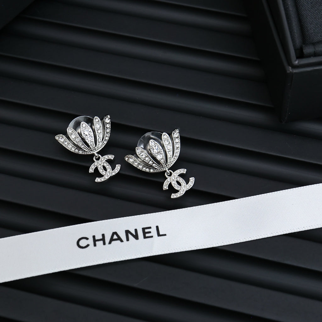 CHANEL Crystal Earrings