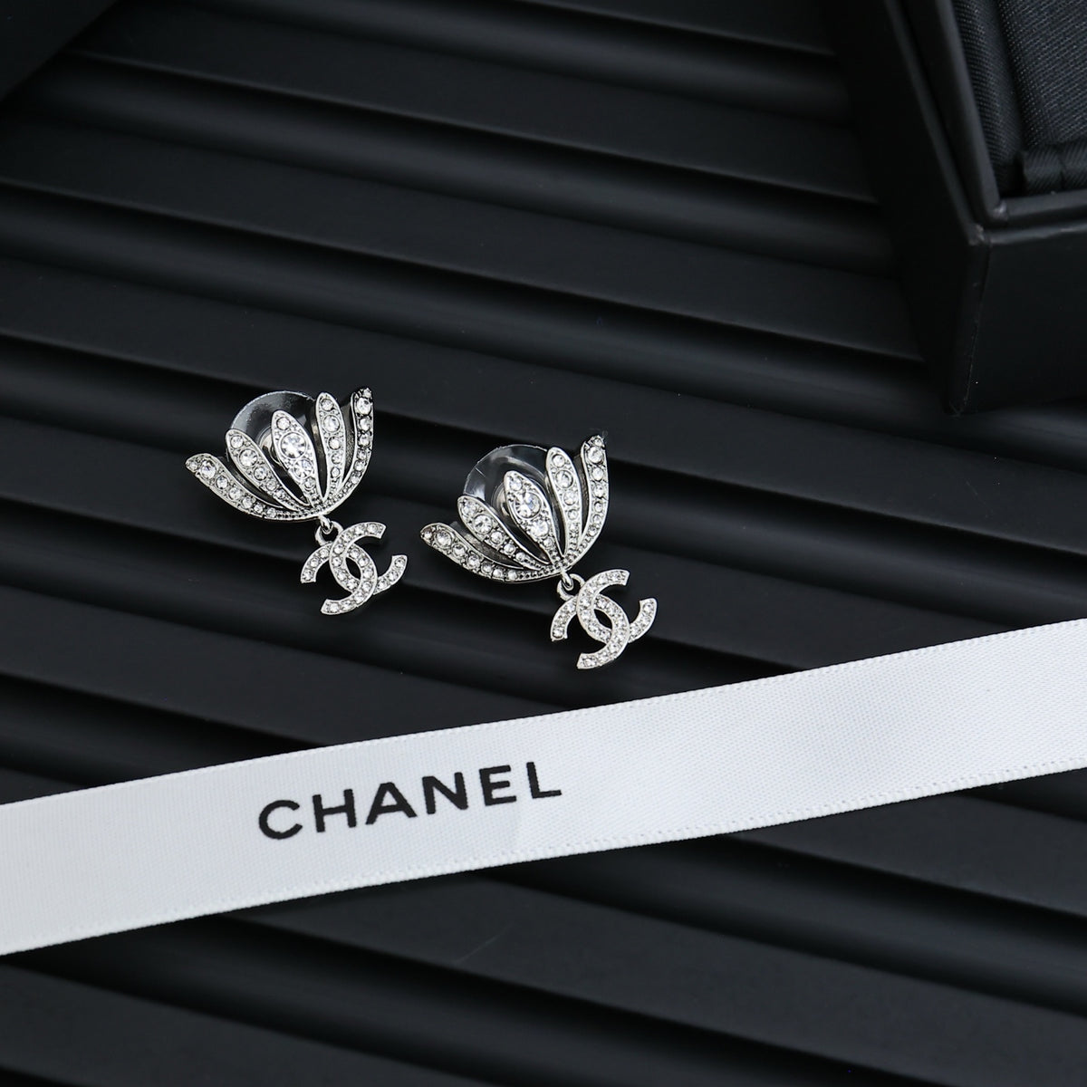 CHANEL Crystal Earrings