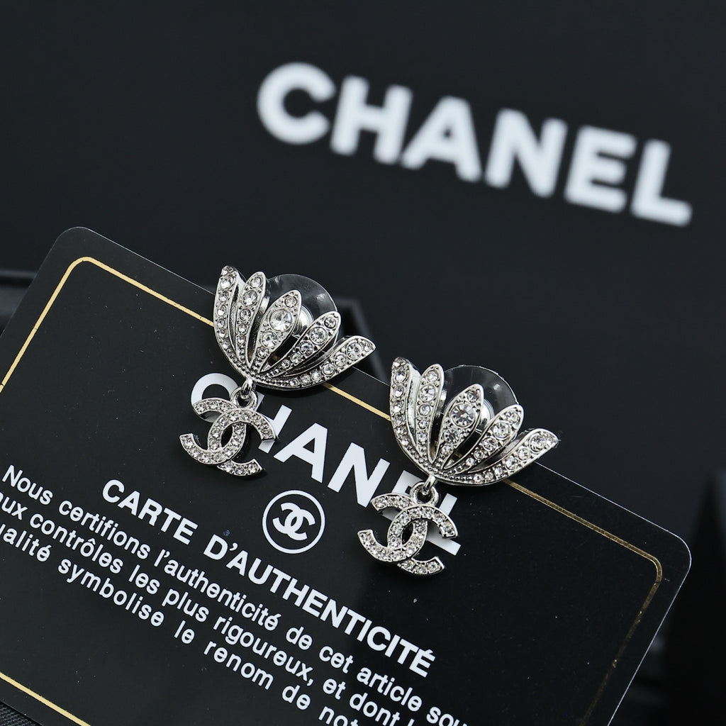 CHANEL Crystal Earrings