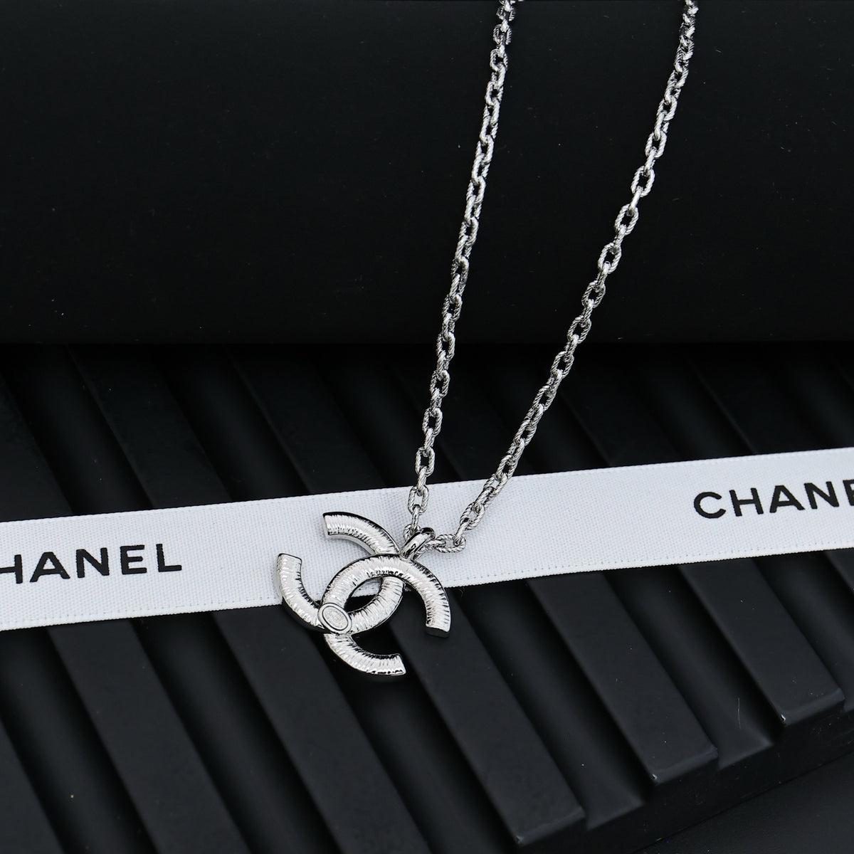 CHANEL Crystal Enamel Double-C Necklace
