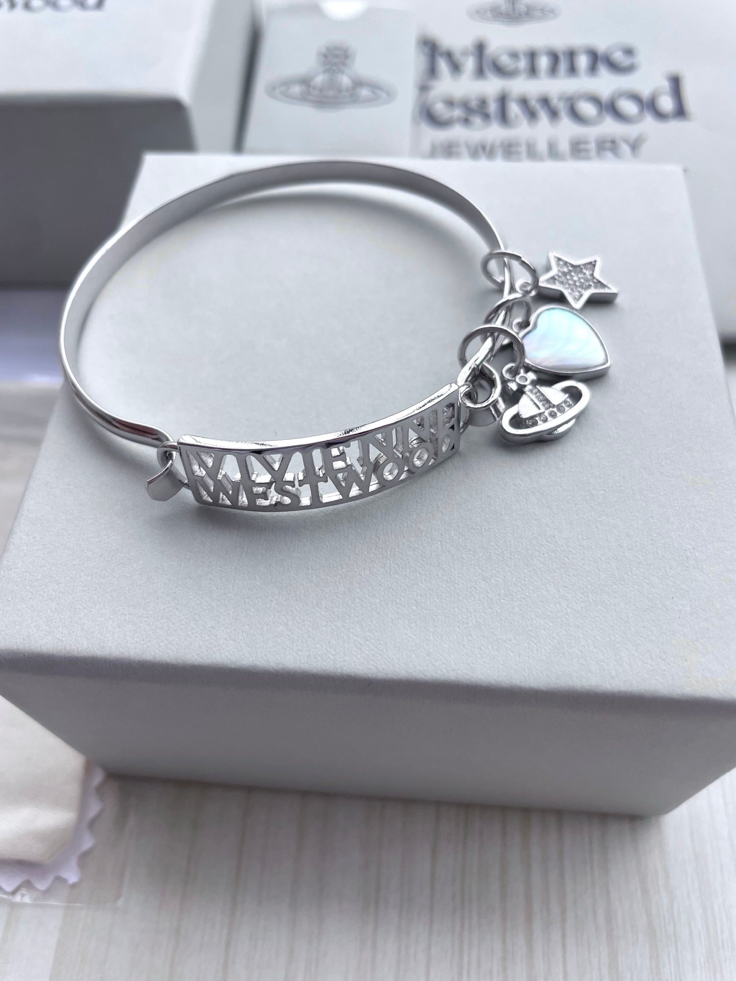 Vivienne Westwood Shell & Heart Initial Bracelet