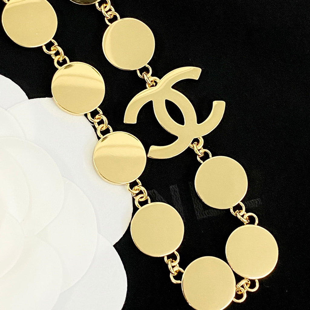 CHANEL Enamel Double-C Vintage Necklace