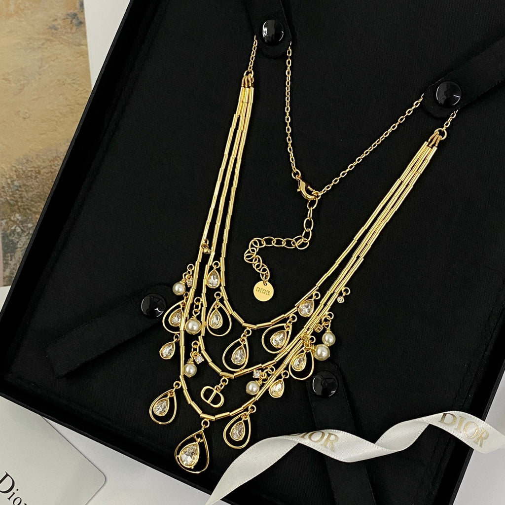 DIOR Pearl Layered Necklace