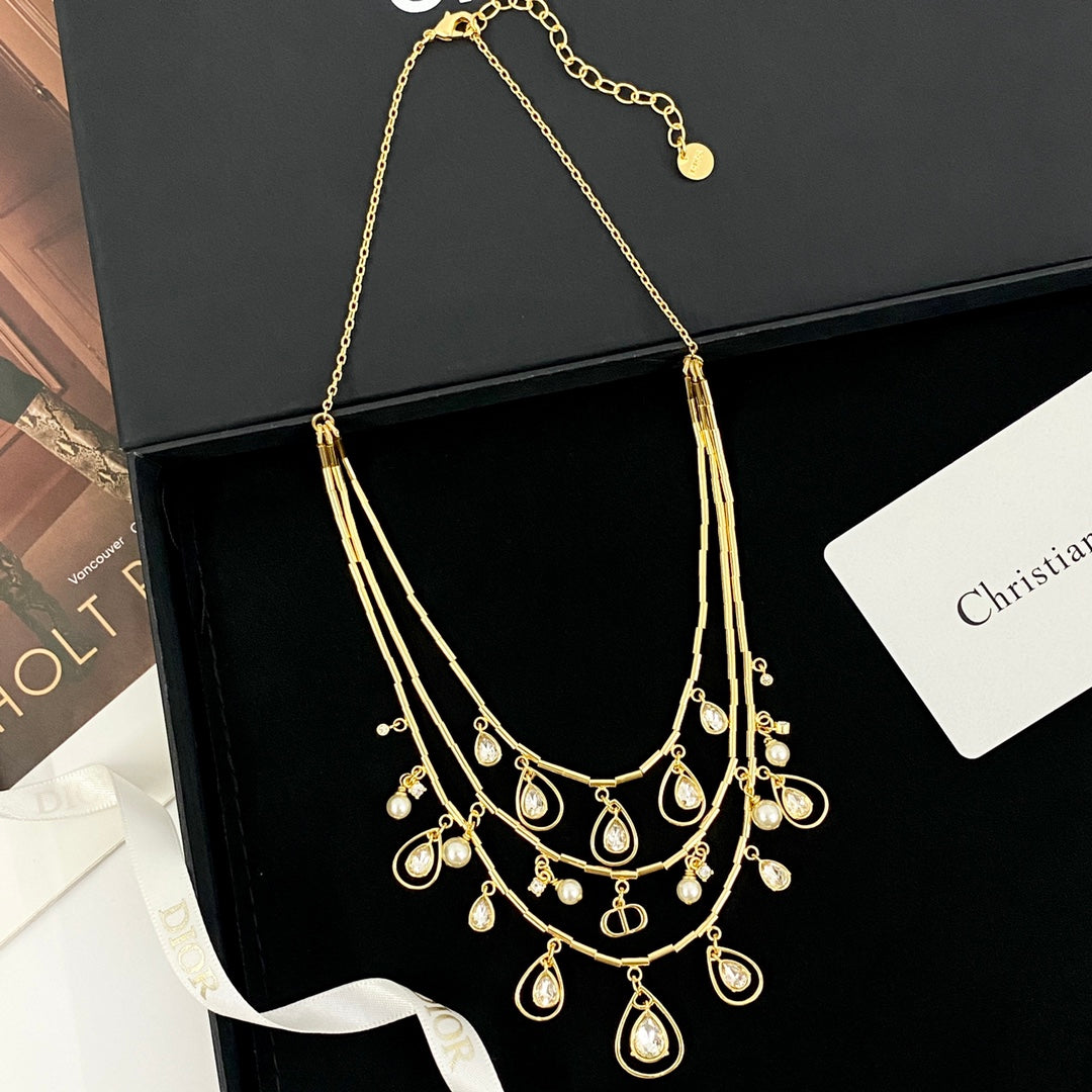 DIOR Pearl Layered Necklace