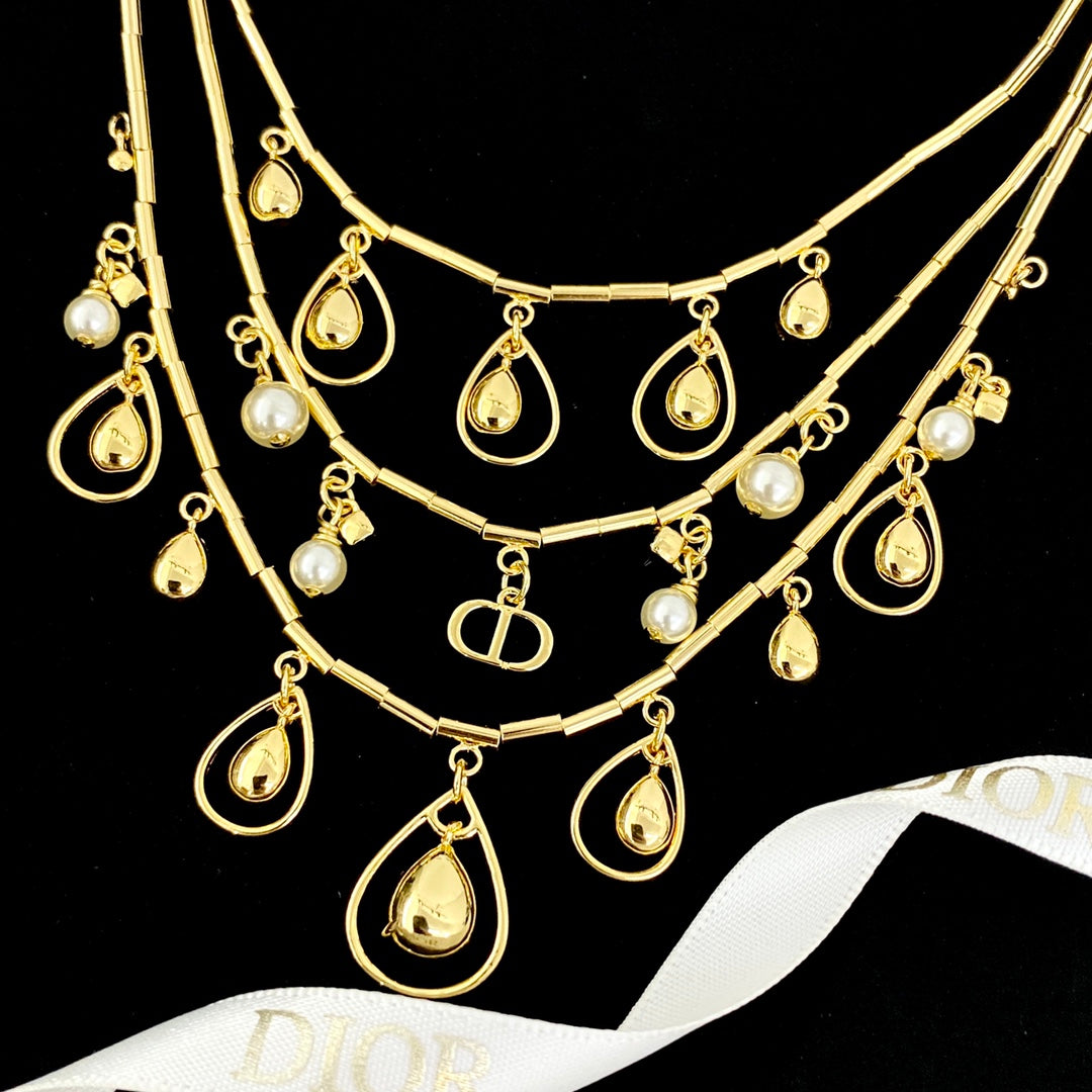 DIOR Pearl Layered Necklace