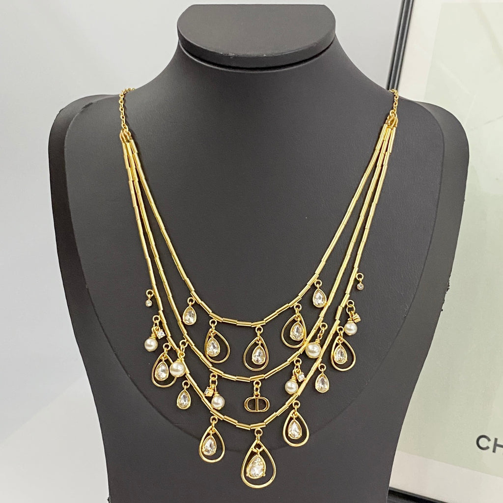 DIOR Pearl Layered Necklace