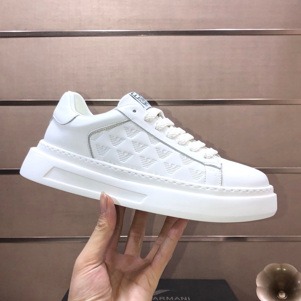 ARMANI Unisex Casual Shoes - 413192 - White/Brown