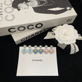 CHANEL Pearl Enamel Double-C Earrings