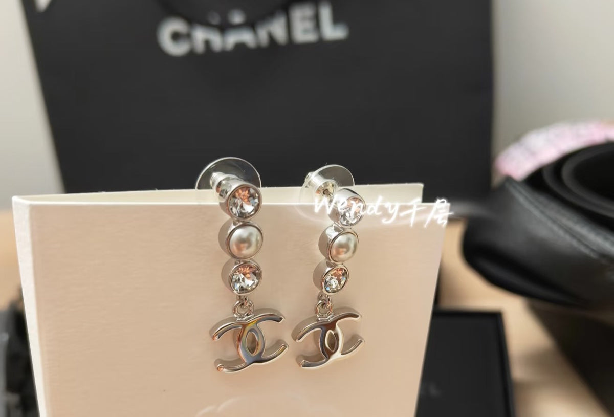 Pearl Double-C Earrings