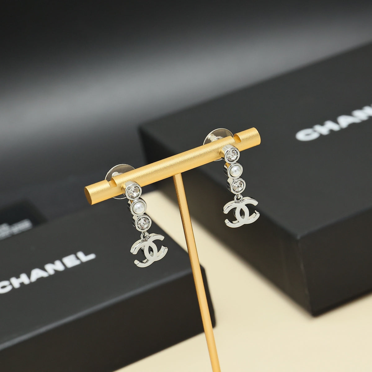 Pearl Double-C Earrings