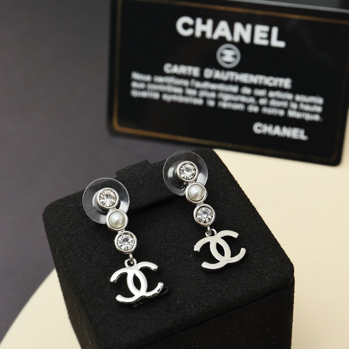 Pearl Double-C Earrings