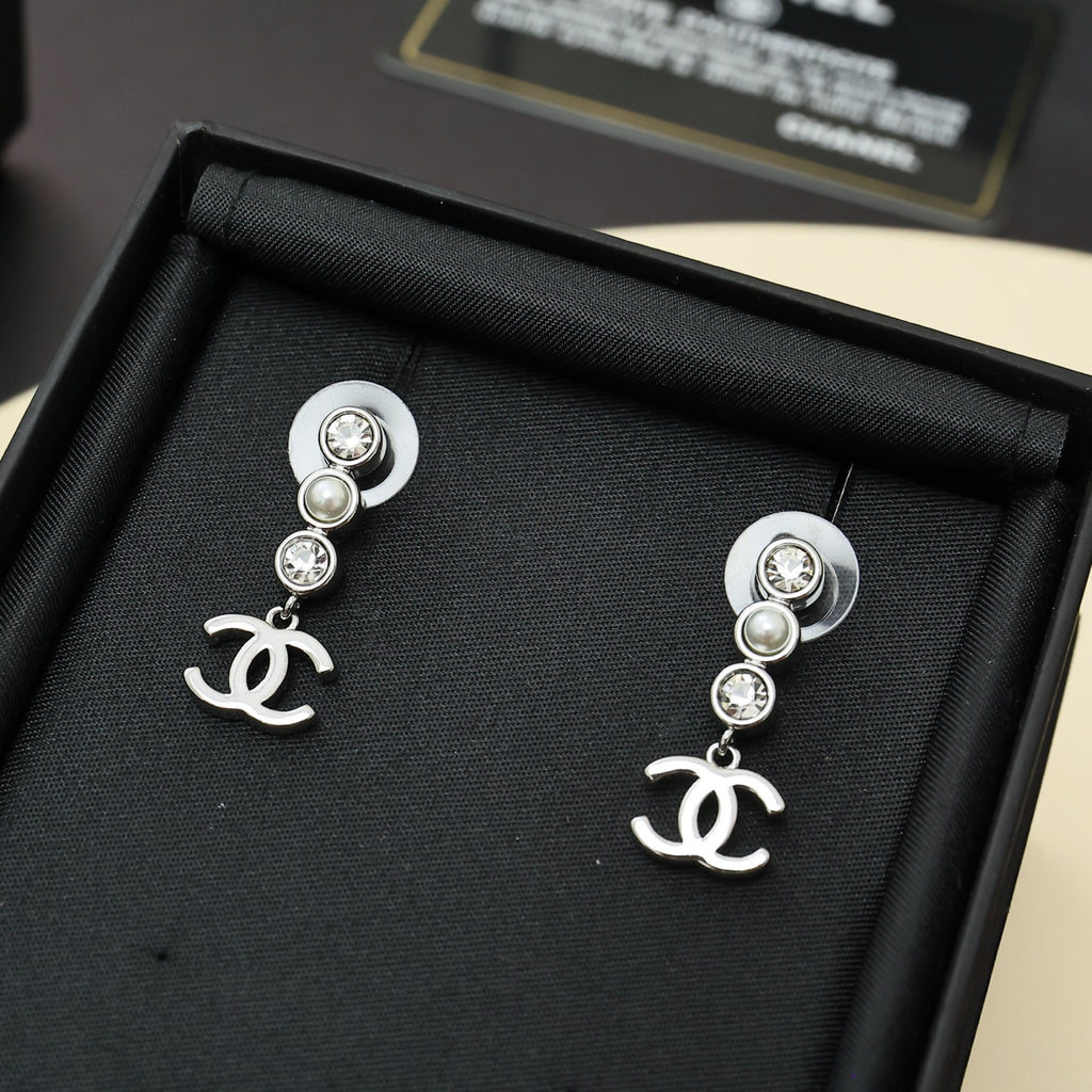 Pearl Double-C Earrings