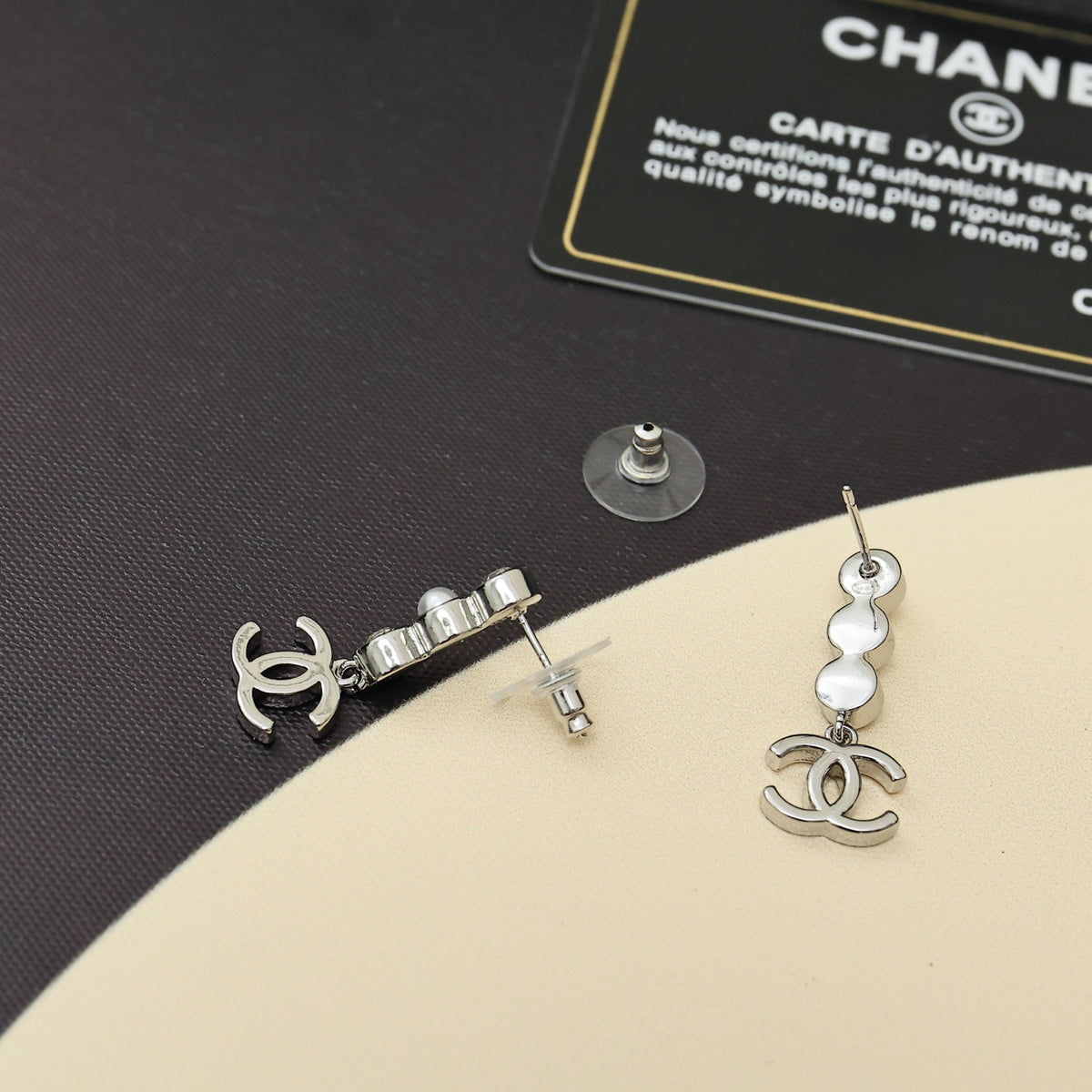 Pearl Double-C Earrings