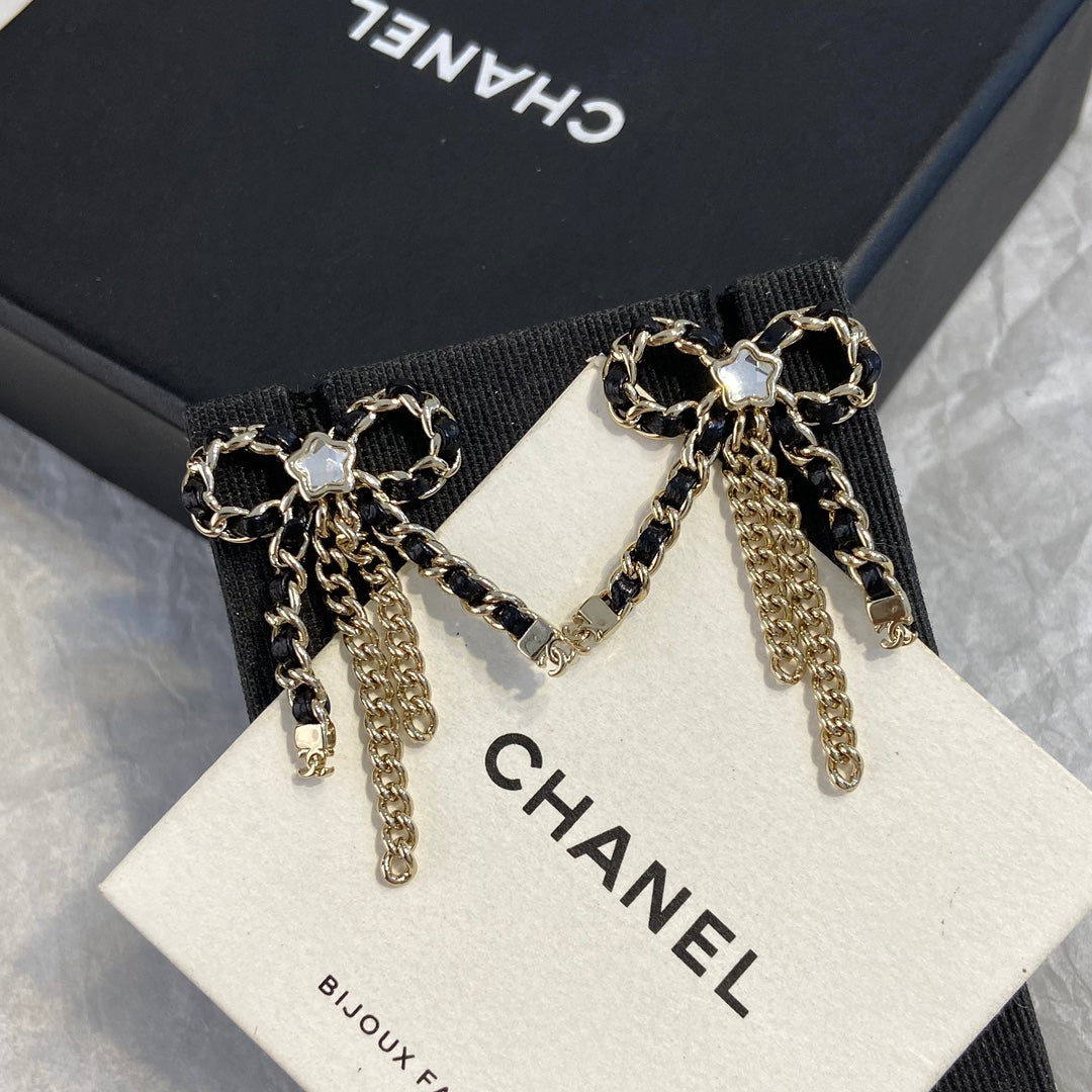 Bow Tassel Earrings