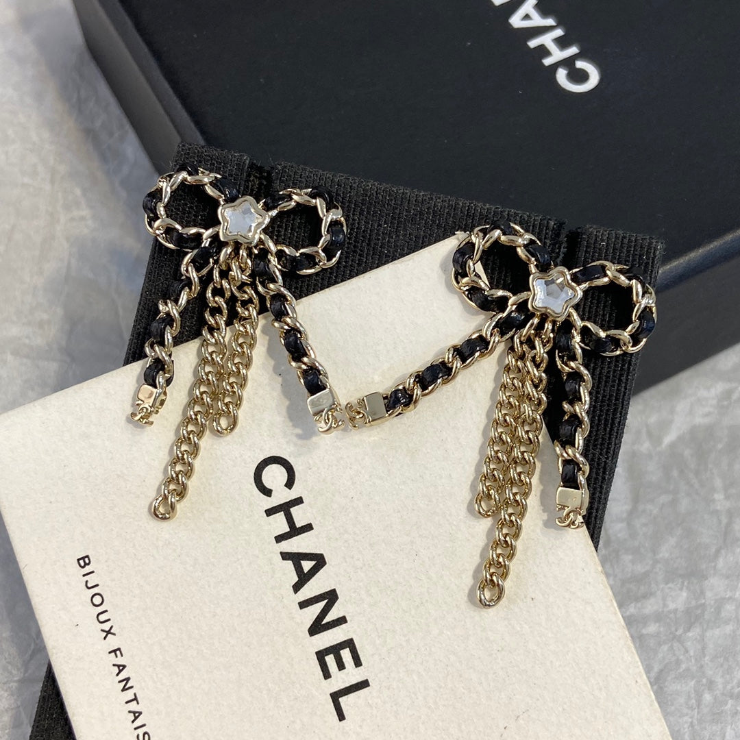Bow Tassel Earrings