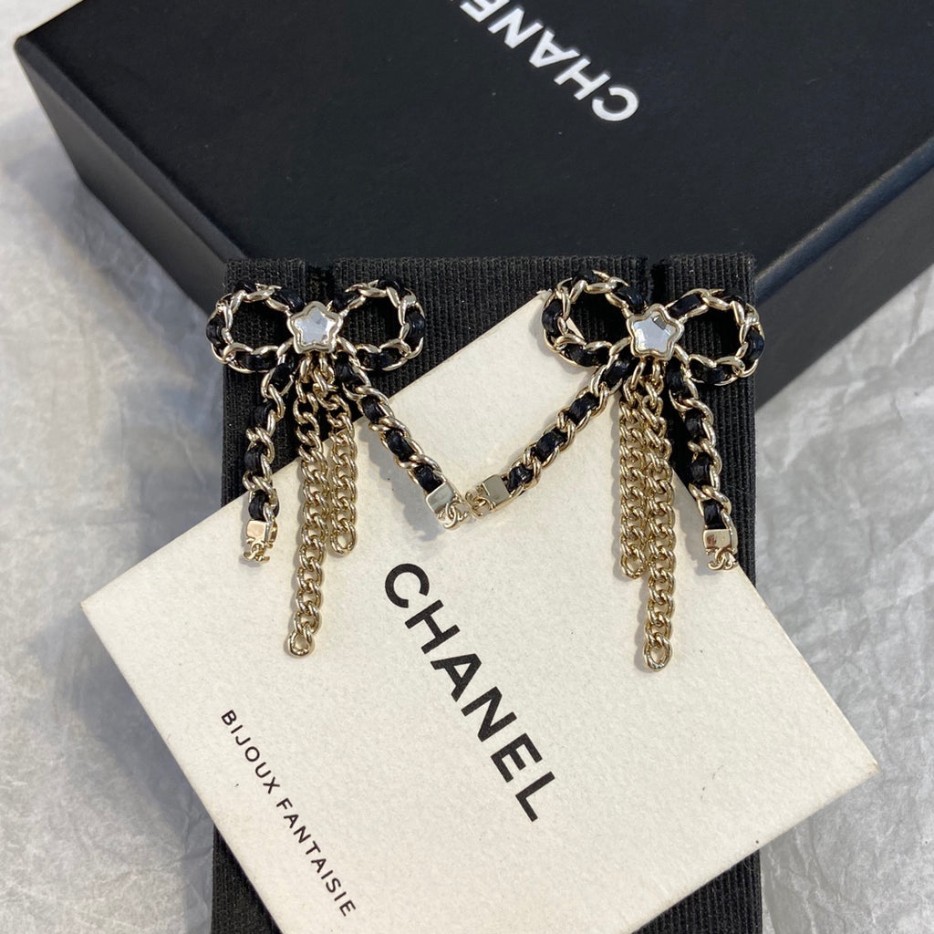 Bow Tassel Earrings