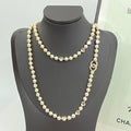 CHANEL Pearl Crystal Long Necklace