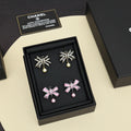 Pearl Enamel Bow Earrings