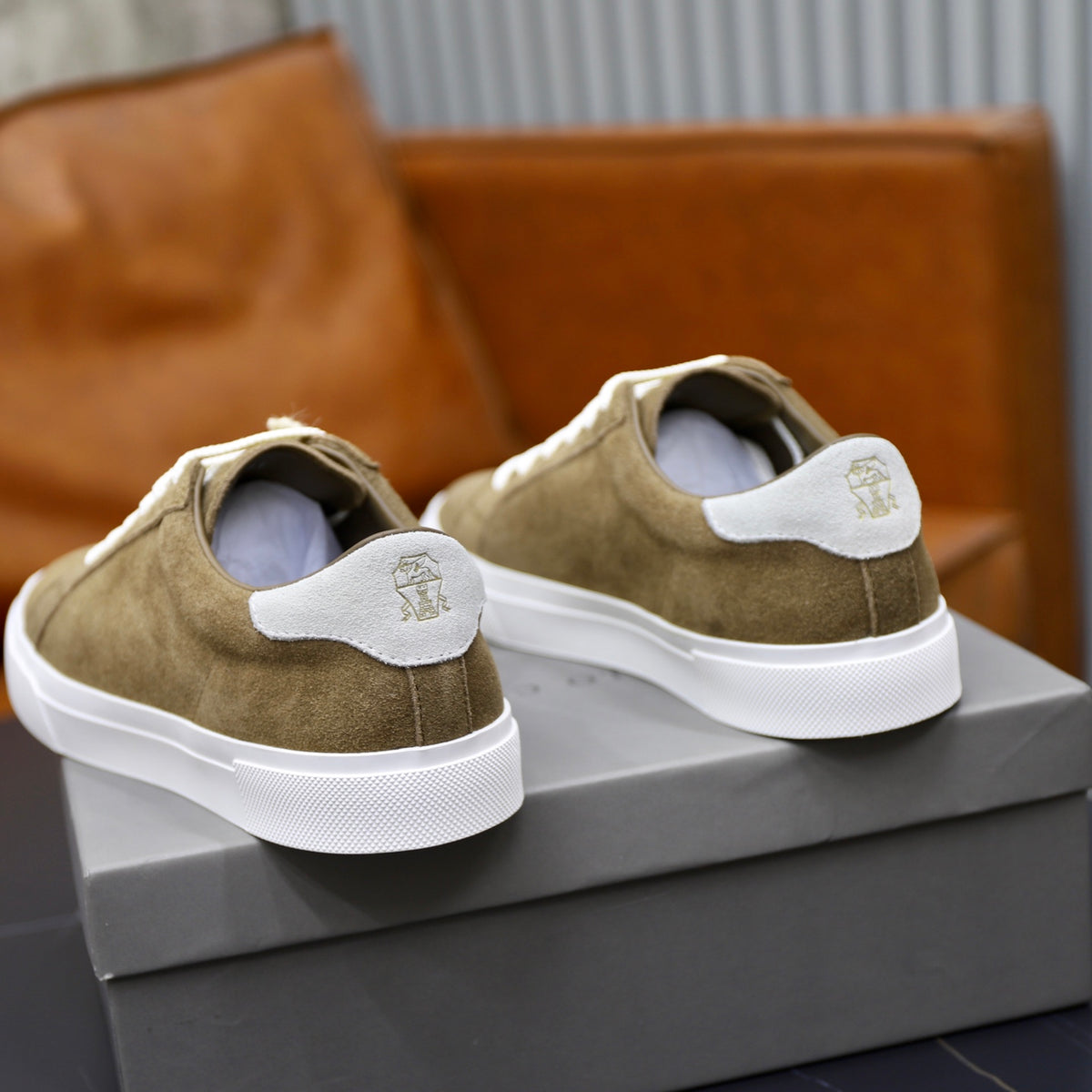 Brunello Cucinelli Men's Low-Top Sneakers - Style 428975