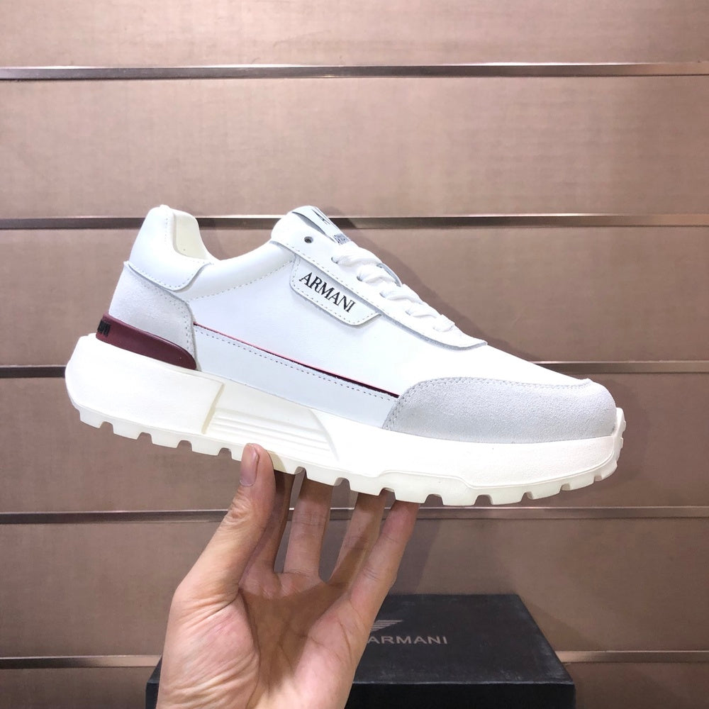 ARMANI Unisex Casual Shoes - 412454 - White/Brown