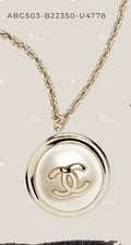 CHANEL Pearl Double-C Vintage Pendant Necklace