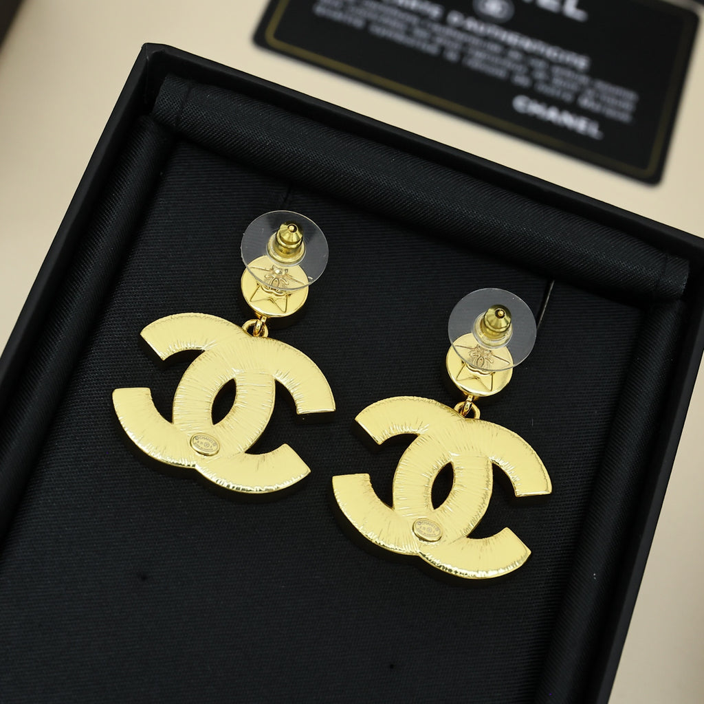 CHANEL Pearl Enamel Double-C Earrings