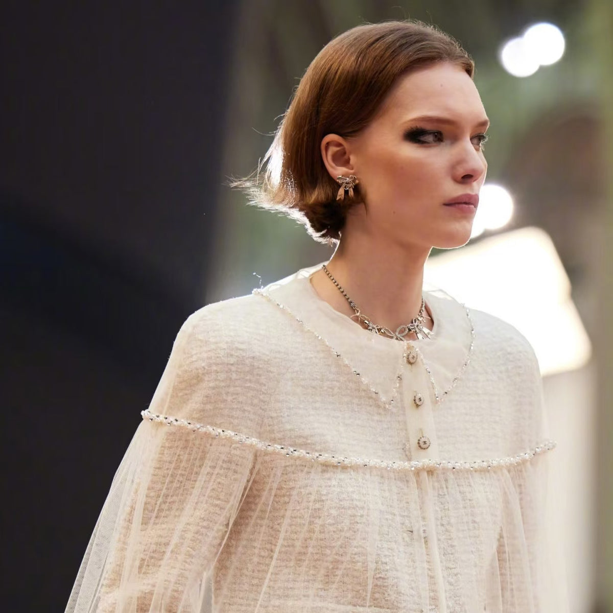 CHANEL Crystal Enamel Double-C Earrings