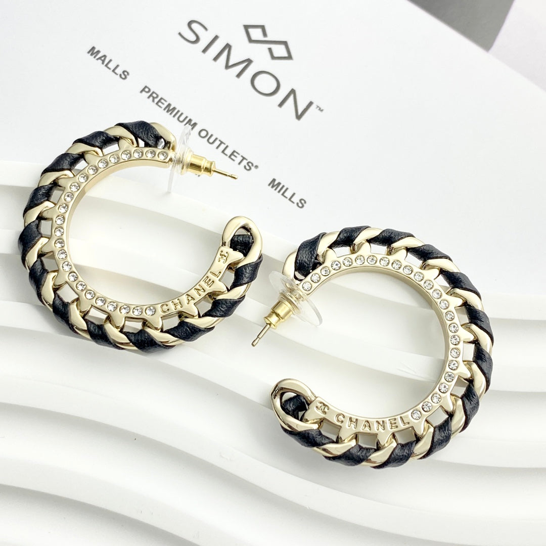 CHANEL Crystal Earrings