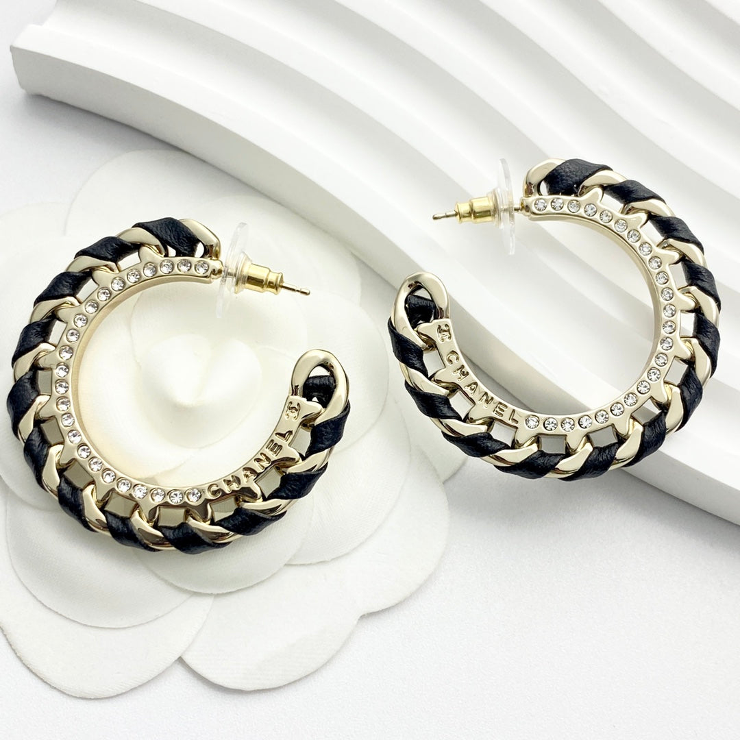 CHANEL Crystal Earrings