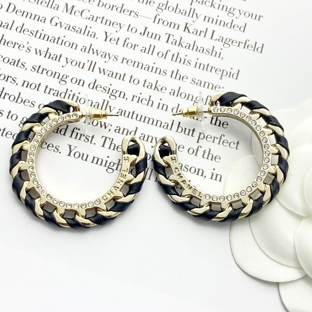 CHANEL Crystal Earrings