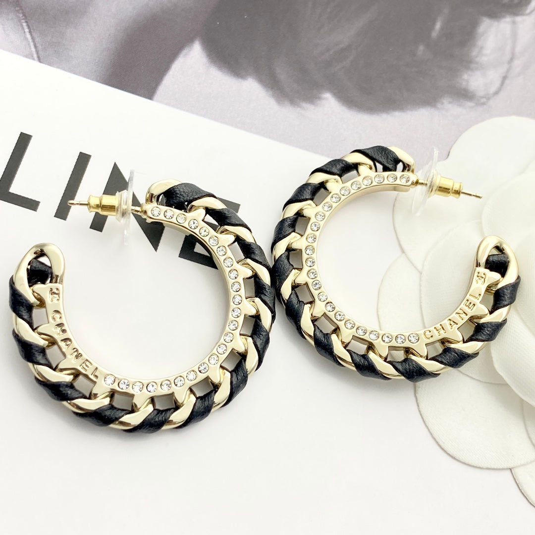 CHANEL Crystal Earrings