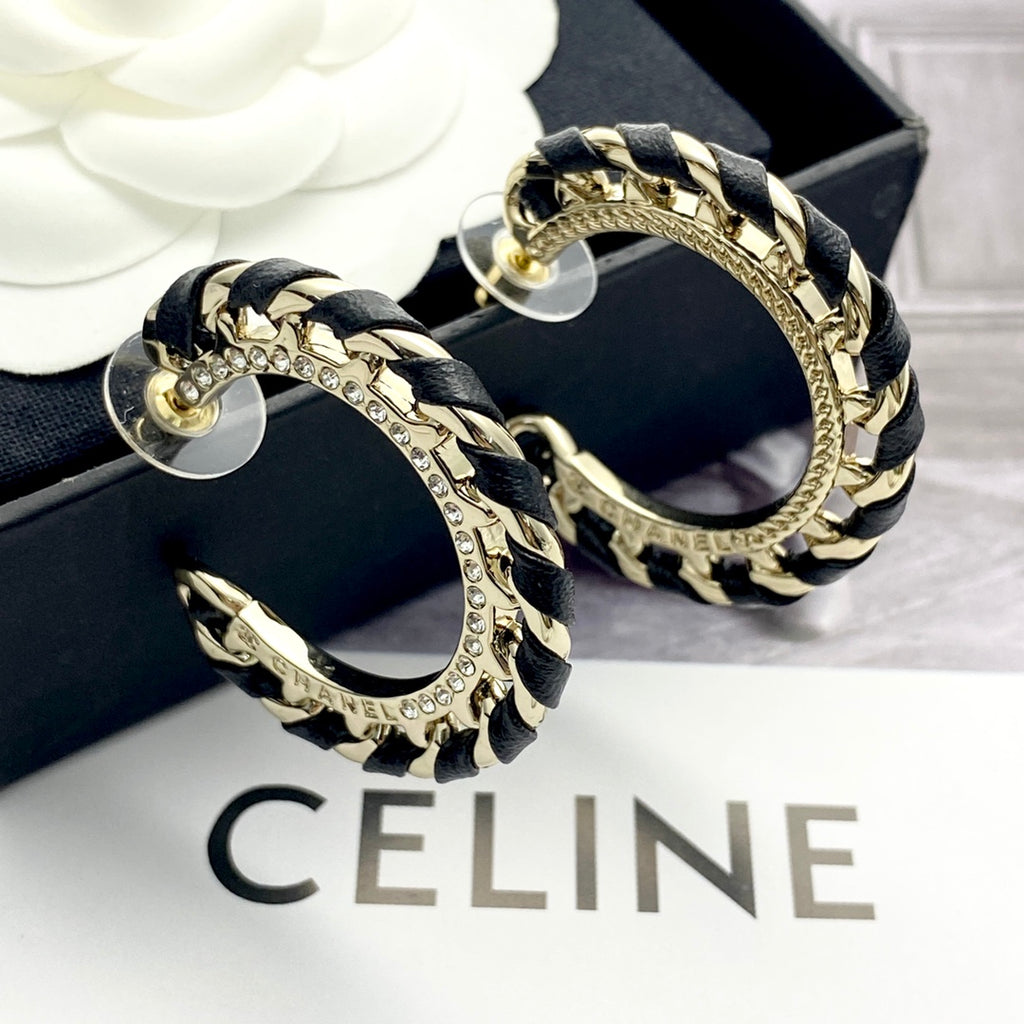 CHANEL Crystal Earrings