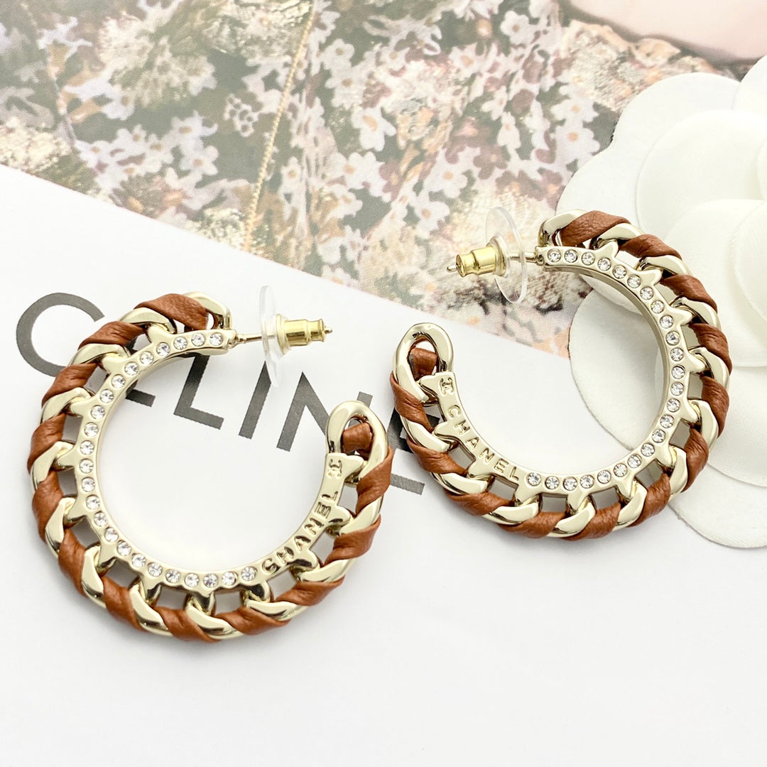 CHANEL Crystal Earrings